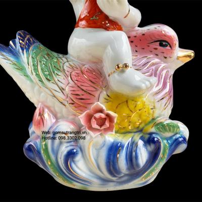 BỘ TƯỢNG TIÊN ĐỒNG NGỌC NỮ VÁC TRÁI ĐÀO VÀ GẬY NHƯ Ý